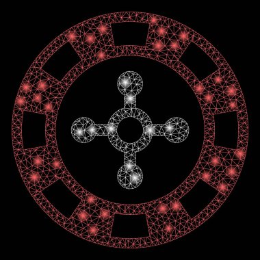 Işık Noktalar ile Parlak Örgü Carcass Rulet Casino Chip