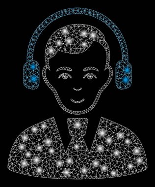 Flare Spotlu Fişek Kafes Tel ÇerçeveLi Radyo Operatörü