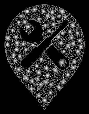 Parlak Örgü Ağ Onarım Araçları Parlama Noktalar ile Harita İşaretleyici