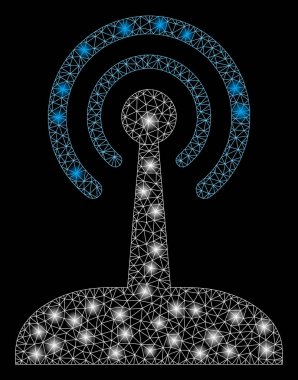 Parlama Noktalar ile Parlayan Örgü Karkas Radyo Joystick