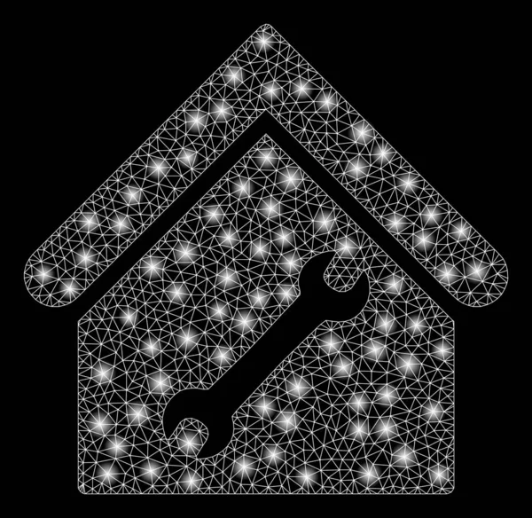 Parlama Noktalar ile Parlak Örgü Ağ Onarım Binası