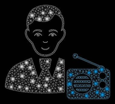 Flare Mesh 2d Radyo Dictor Flare Noktalar ile