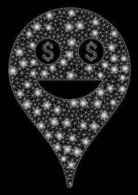 Flare Örgü Tel Çerçeve İşaretnoktaları ile Zengin Gülen Harita Marker