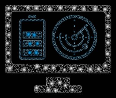 Flare Spotlar ile Flare Örgü Tel Çerçeve Uzaktan Pil İzleme