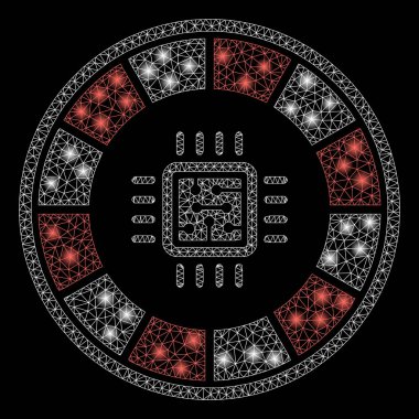 Flare Spotlu Fişek Kafes Tel Çerçeve Rulet İşlemcisi