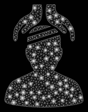 Flare Mesh Ağ Psikiyatri Hasta Cure Eller Flare Noktalar ile