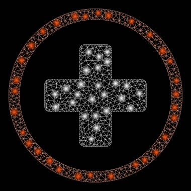 Parlak Örgü Tel Çerçeve Yuvarlak Plus Parlama Noktalar ile