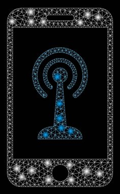 Parlama Noktalar ile Parlayan Mesh 2d Radyo Kontrol Smartphone