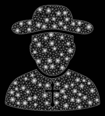 Flash Spotlar ile Parlayan Mesh 2d Priest