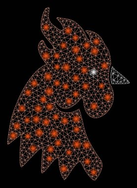 Flash Spotlar ile Flare Mesh Ağ Horoz Başkanı