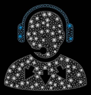 Parlama Noktalı Parlak Kafes Ağ Operatörü İletisi