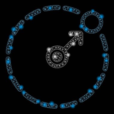 Flare Mesh 2d Yuvarlak Alan Sınır Parlama Noktalar ile