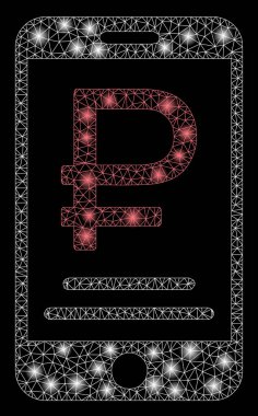 Flare Örgü Tel Çerçeve Rouble Mobil Ödeme Flare Spotlar ile