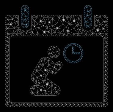 Işık Lekeleri ile Parlayan Mesh Ağ Dua Zamanı Takvim Günü