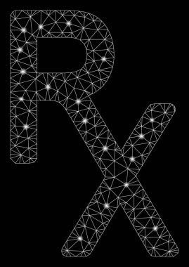 Flare Mesh Ağ Rx Tıbbi Sembol Flare Noktalar ile