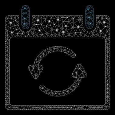 Flare Mesh Ağ Yenileme Takvim Günü Parlama Noktalar ile