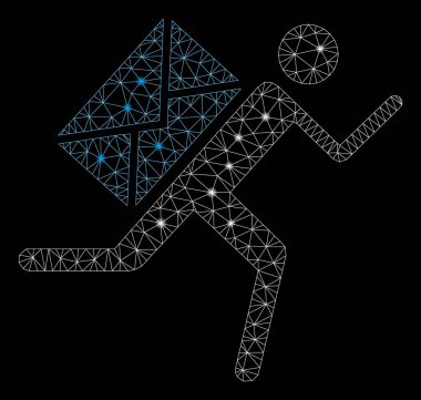 Flare Spotlar ile Parlayan Mesh Network Mail Courier