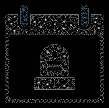 Flash Spotlar ile Parlak Örgü Tel Çerçeve Rip Anıt Takvim Günü