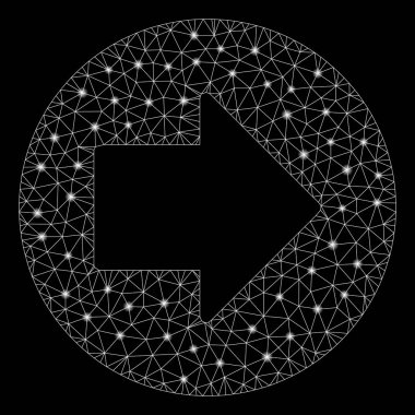 Flare Mesh Karkas Sağ Ok parlama noktalar ile