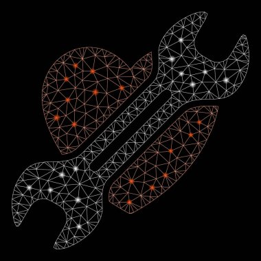 Flare Spotlu Fişek Kafes Tel Çerçeve Kalp Cerrahisi