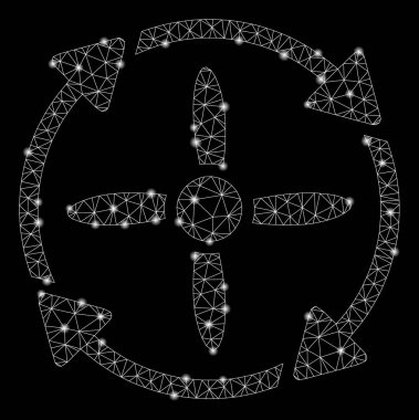 Parlama Noktalar ile Parlayan Örgü Karkas Rotor