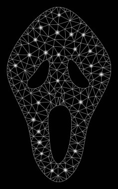 Flash Spotlu Parlayan Örgü 2d Korkunç Maske