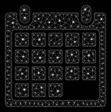 Flare Mesh 2d Zamanlama Takvim Izgara Parlama Noktalar ile