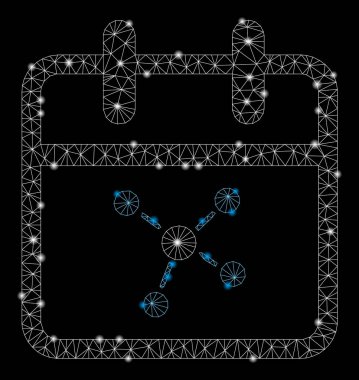 Flare Spotlar ile Flare Örgü Tel Çerçeve Şeması Gün