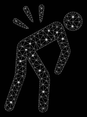 Işık Lekeleri ile Flare Örgü Tel Çerçeve Sciatica Sırt Ağrısı