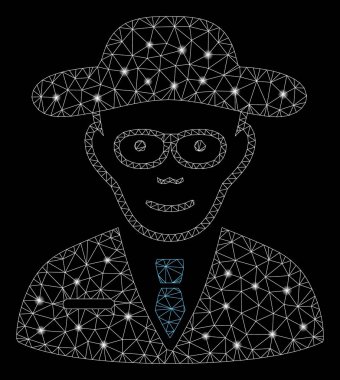 Flare Spotlu Fişek Kafes Tel Çerçeve Bilim Adamı