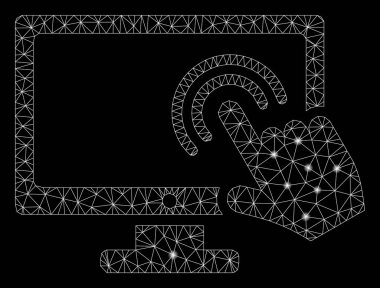 Flaş Spotlar ile Flare Örgü Tel Çerçeve Ekran Çift Dokunun