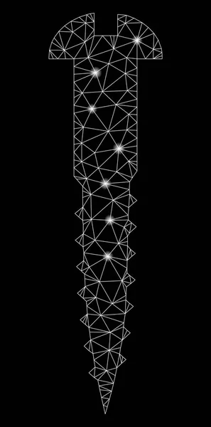 Śruba z siatką z rozbłysku z plamami — Wektor stockowy