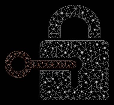 Flare Spotlar ile Flare Örgü Tel Çerçeve Gizlilik