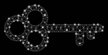 Işık Noktalar ile Parlayan Mesh Ağ Gizli Anahtar