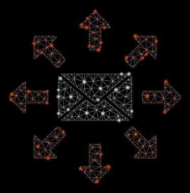 Flare Mesh Tel Çerçeve Flare Spotlar ile Spam gönder