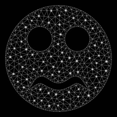 Flare Mesh Karkas Ciddi Smiley Flare Noktalar ile