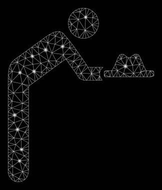 Parlama Spotlu Şapkalı Parlayan Örgü Tel Çerçeve LiHizmet