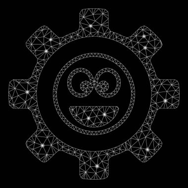 Flash Spotlu Parlak Örgü Tel Çerçeve Servis Dişli Laugth Smile