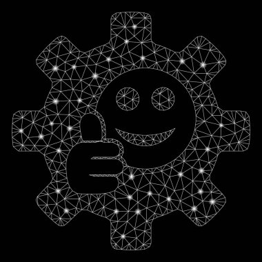 Flare Mesh Ağ Servis Dişli Ok Smile Flare Spotlar ile