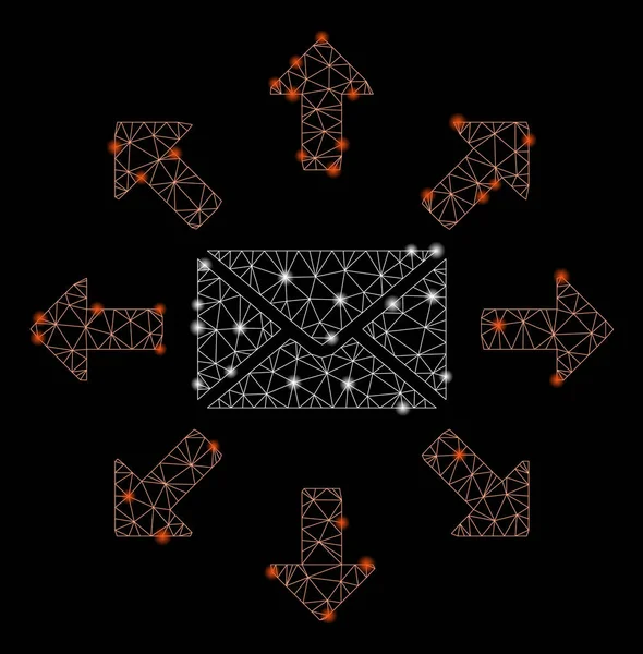 Flare Mesh Tel Çerçeve Flare Spotlar ile Spam gönder