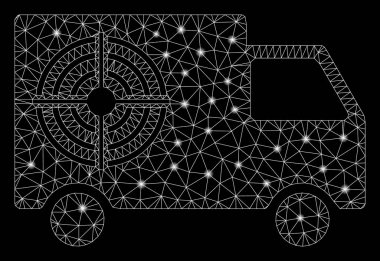 Işık Lekeleri ile Parlak Örgü Karkas Çekim Galeri Kamyon