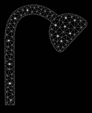 Flaş Spotlu Parlak Örgü Tel Çerçeve Duş Borusu