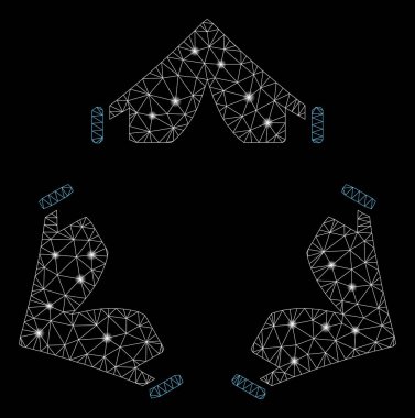 Flare Spotlu Flare Mesh Ağ Çadır Kampı
