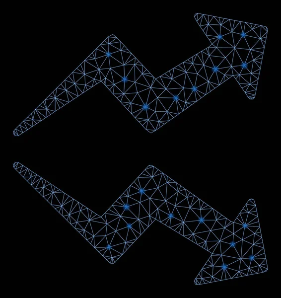 Tendances du réseau Flare Mesh avec des zones Flare — Image vectorielle
