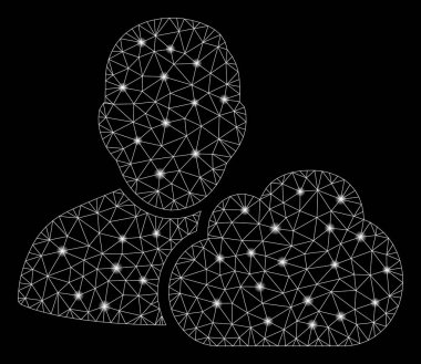 Flare Spotlu Flare Mesh Ağ Kullanıcı Bulutu