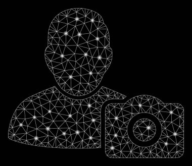 Flash Spotlu Parlak Örgü Tel Çerçeve Kullanıcı Fotoğrafı