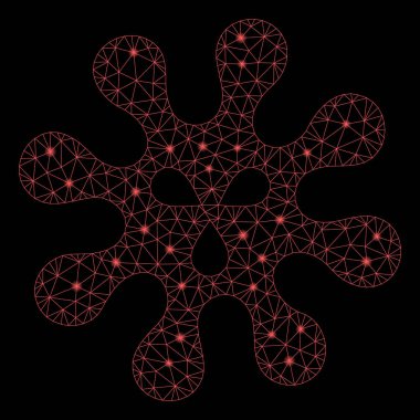 Flare Spotlar ile Flare Örgü Tel Çerçeve Virüs