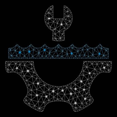 Flare Mesh Karkas Su Servis Dişli Parlama Noktalar ile