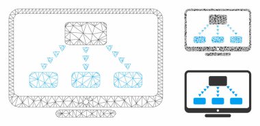 Hiyerarşi İzleme Vektör Örgü Ağ Modeli ve Üçgen Mozaik Simgesi