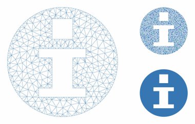 Bilgi Vektör Örgü Ağ Modeli ve Üçgen Mozaik Simgesi